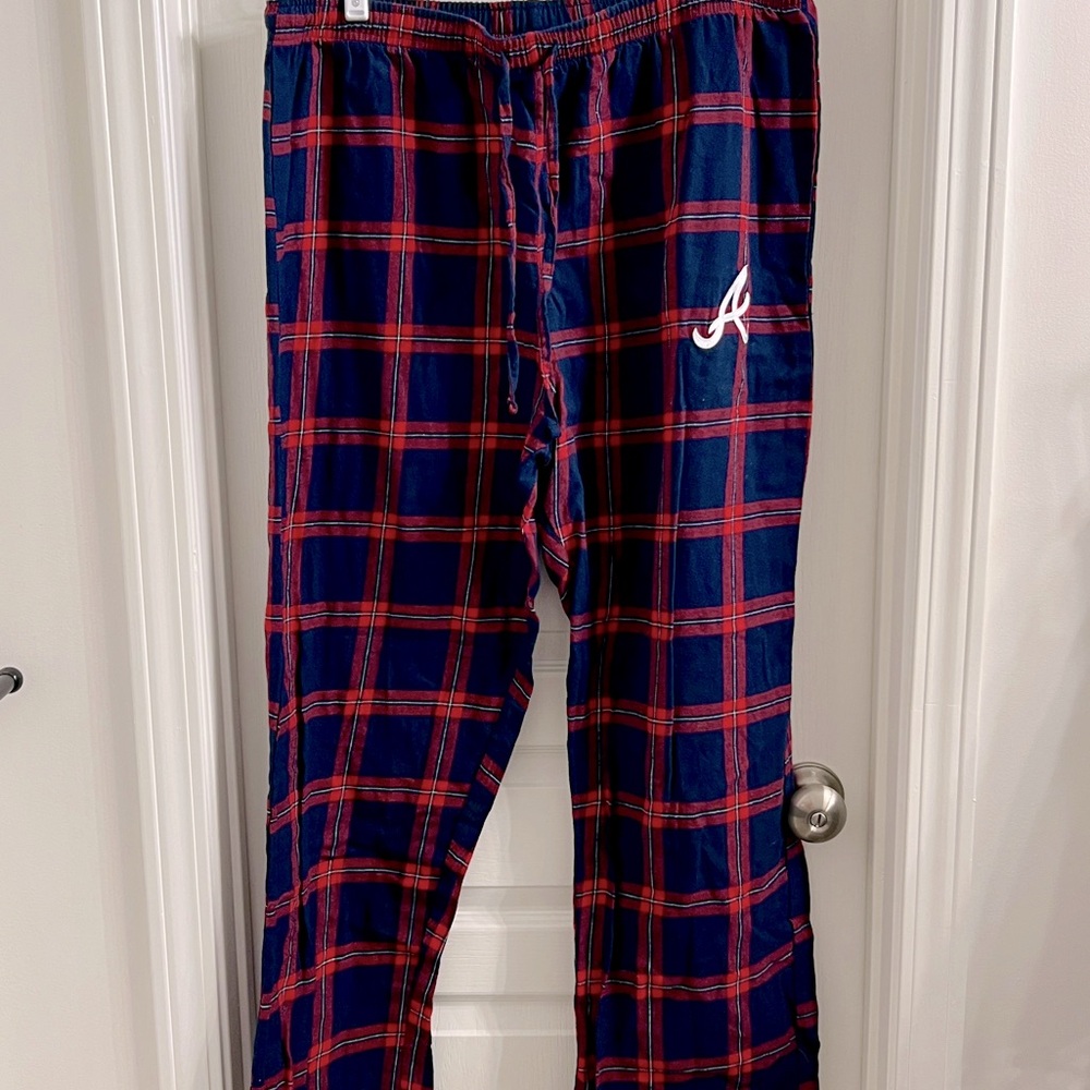 Men’s XL Atlanta Braves Plaid Lounge Pants